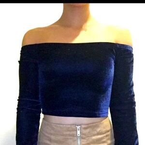 Navy blue crop top
